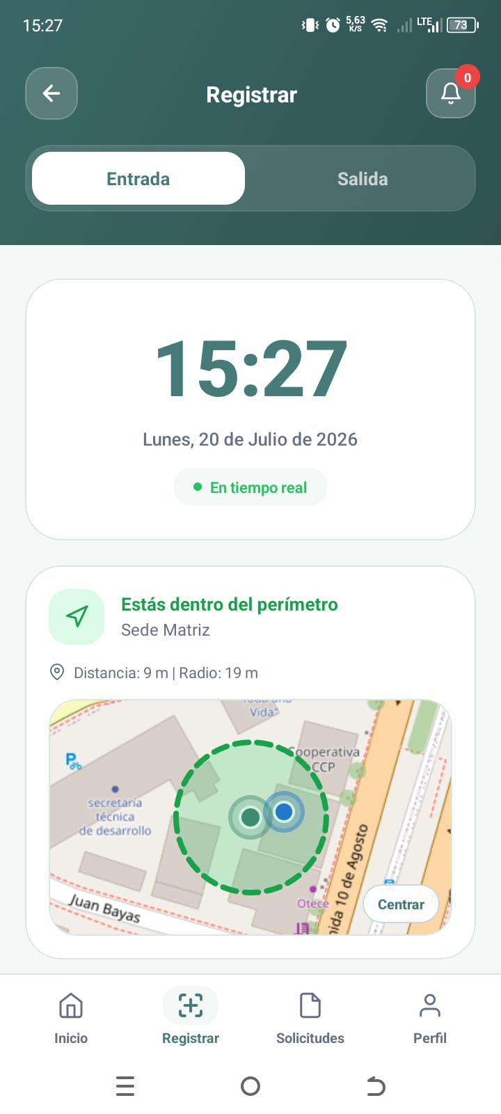 Captura 3 Control de Asistencia INTESUD