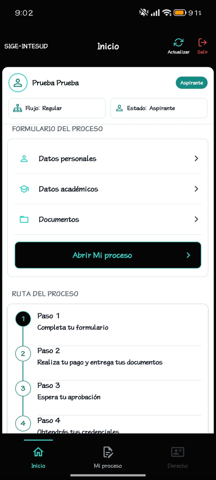 Servicios estudiantiles en SIGE