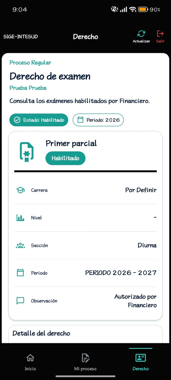 Consultas estudiantiles en SIGE