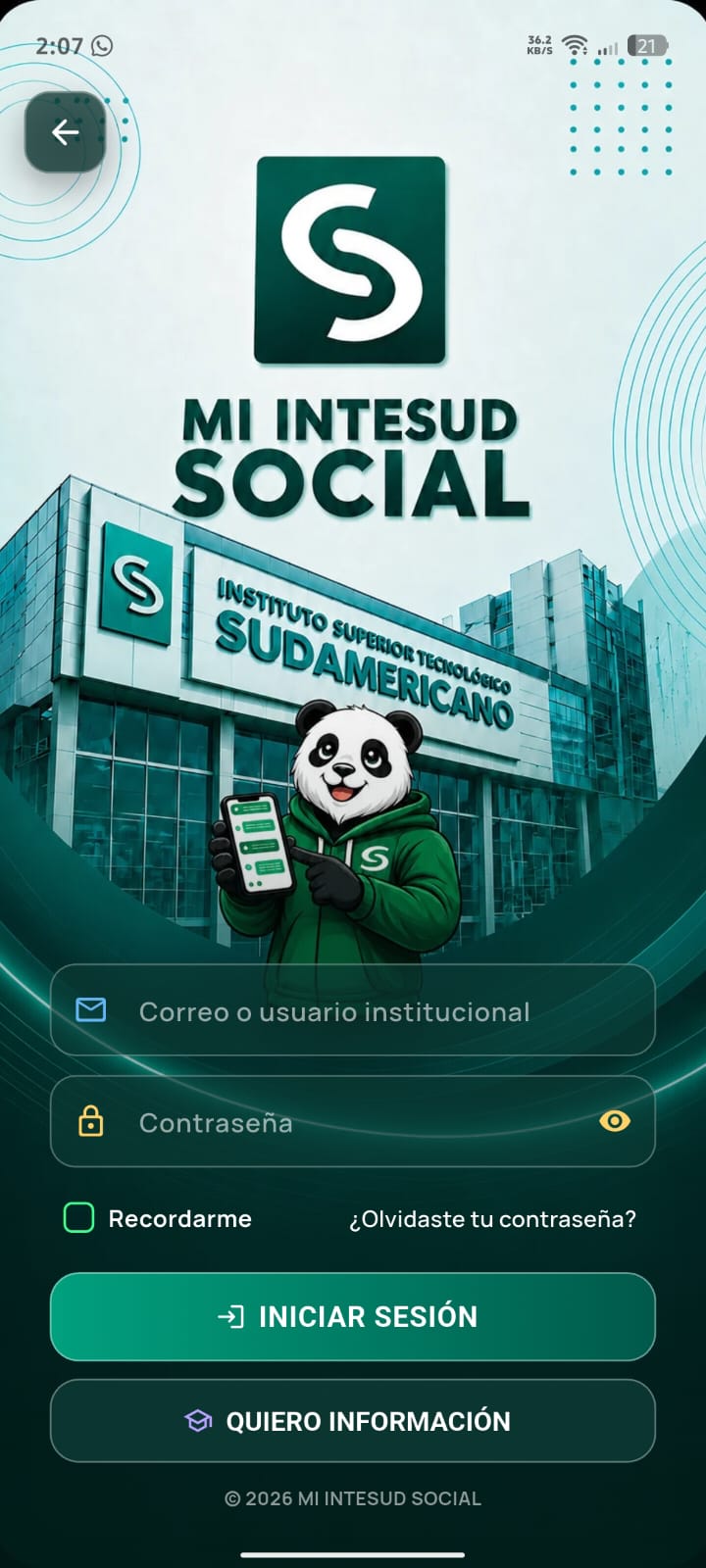 Captura 1 de Mi INTESUD Social